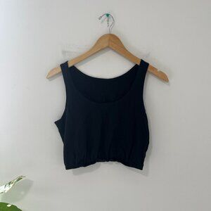 Alo Black Cotton Crop Top